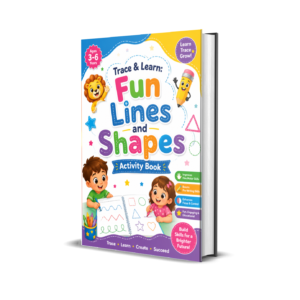 Trace & Learn: Fun Lines and Shapes Activity Book (A4 Size | 33 Pages | Ages 3–6)
