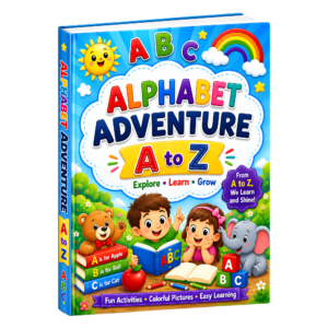Alphabet Adventure A to Z Coloring Book – Fun Activities, Colorful Pictures & Easy Learning for Kids