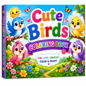 Cute Birds Coloring Book: Fun, Cute & Creative Coloring Activities for Kids